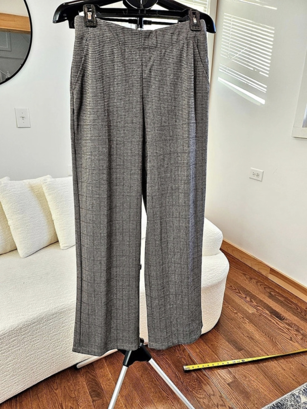 Max Studio Wide Leg Houndstooth Pants Brown Size Small